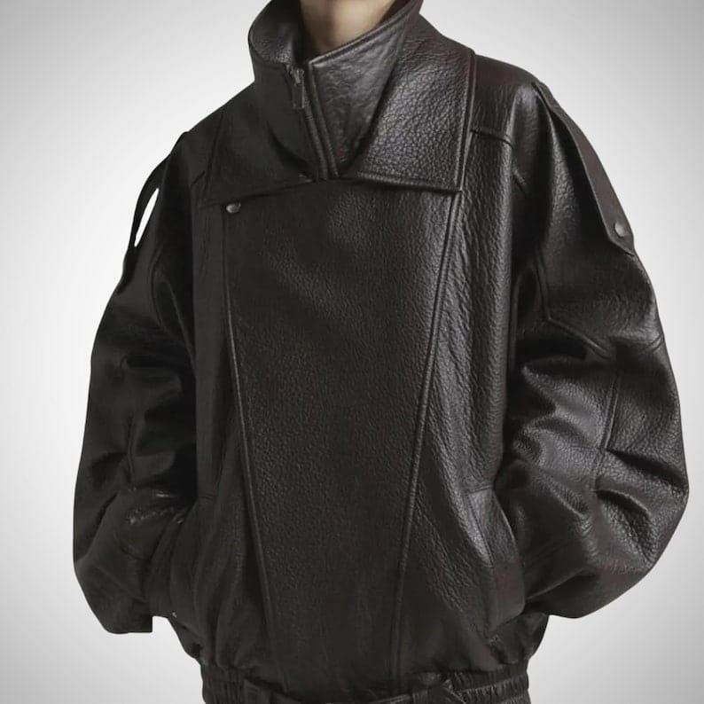 Grunge Leather Jacket - Etsy