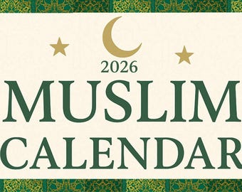 Calendario musulmán 2026: Planificador de oraciones islámicas Hijri (Descarga digital)