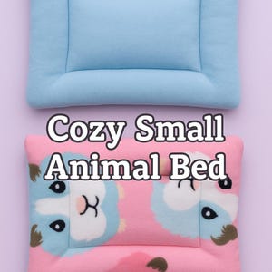 Washable Fleece Bed for Guinea Pigs and Small Pets: Handmade for Cozy Sleep image 1