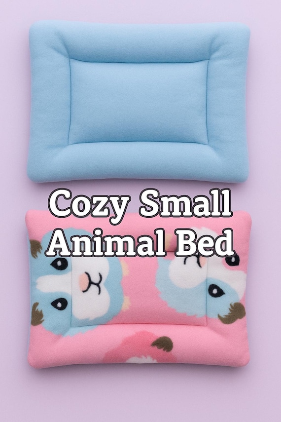 Washable Fleece Bed for Guinea Pigs and Small Pets: Handmade for Cozy Sleep