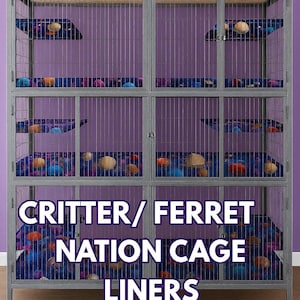 Washable Fleece Cage Liners: Long Lasting - Ferret, Chinchilla, and Small Animal Bedding