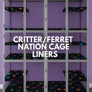 Washable Fleece Cage Liners: Long Lasting - Ferret, Chinchilla, and Small Animal Bedding