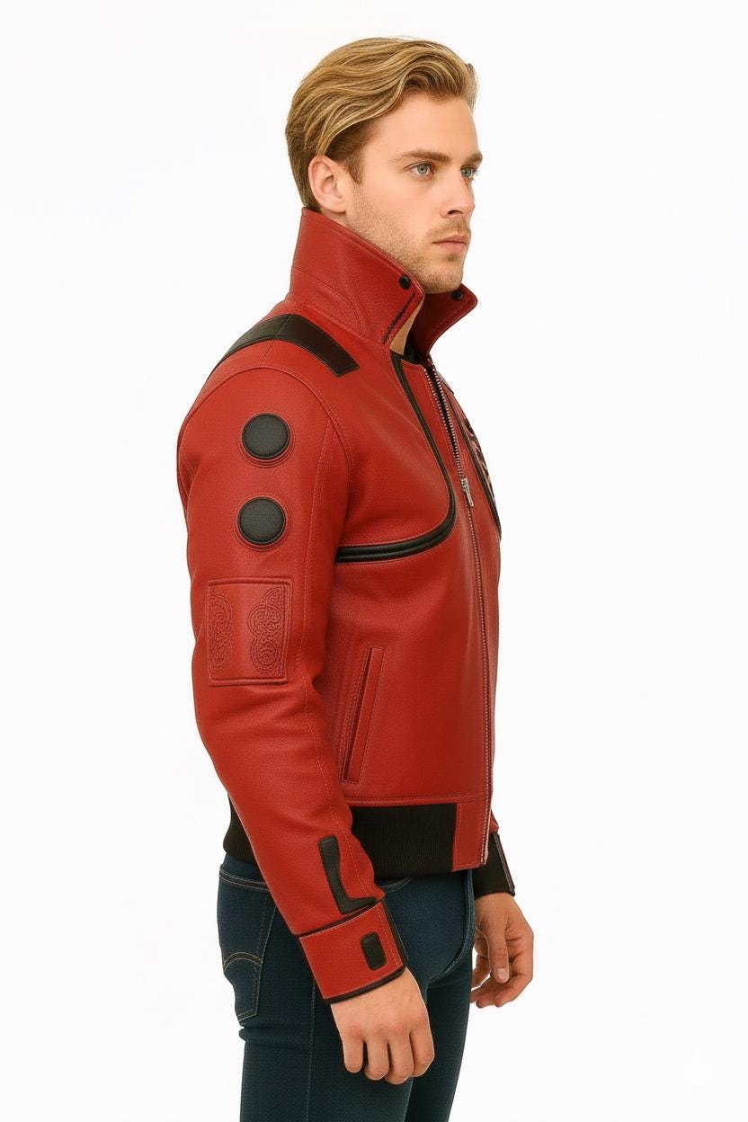 Akira Kaneda Red Leather Jacket | Anime-inspired Capsule Biker