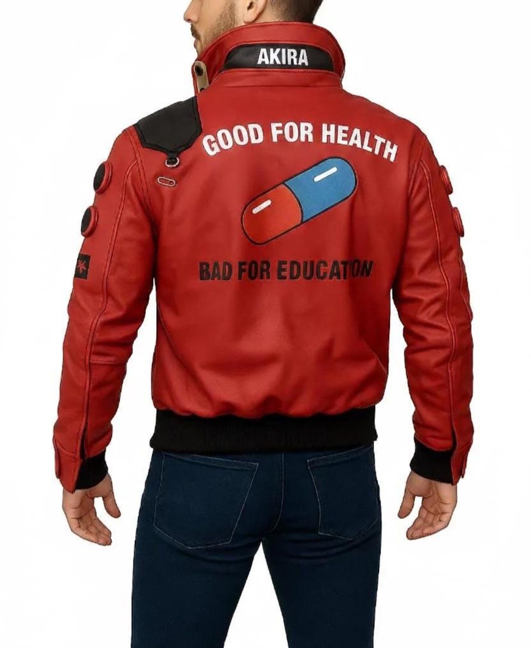 Akira Kaneda Red Leather Jacket | Anime-inspired Capsule Biker