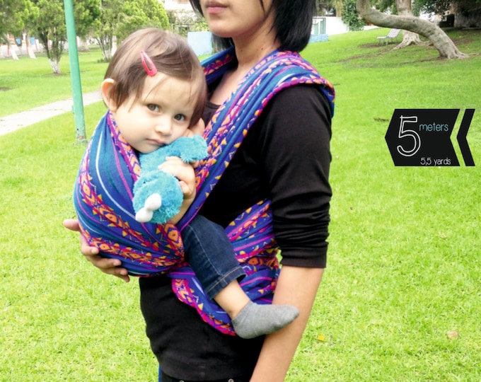 Baby Wrap Carrier Mexican Blue Background and Stars Flowers - Etsy