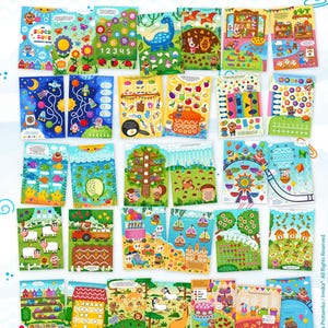 May include: A collection of colorful activity books with various illustrations, including animals, mazes, and educational themes. The text "You will get this:" is visible at the top. The books feature vibrant designs and are suitable for children.