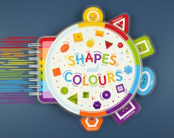 Printable Shape and Color Matching Activity, Shapes and Colours Match, Learning Colors, Sorting Shapes, Printable Busy Book, Quiet Book