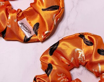 Volleyball Crow Satin Scrunchie