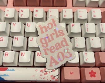 Hot Girls Read AO3 Holographic Sticker