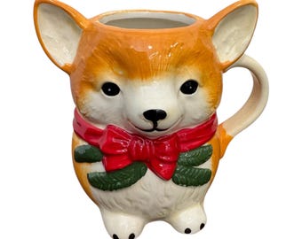 Anthropologie Peluche Pet Corgi steengoed strik puppymok
