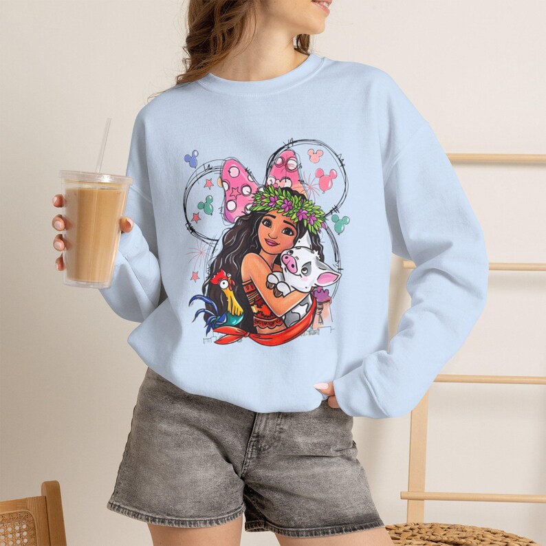 Prinsessan Vaiana och Pua Grafiskt Tryck Kortärmad T-shirt & Sweatshirt bild 12