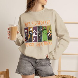 Camiseta y sudadera de Pesadilla antes de Navidad — Camiseta con estampado navideño de Jack Skellington imagen 14