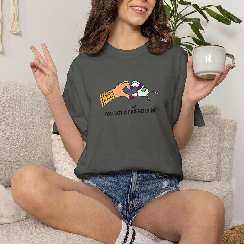 Comfort colors® Toy Story Friends Graphic T-Shirts, You Got a Friend in Me heart shaped hands T-shirt image 6