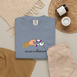 Comfort colors® Toy Story Friends Graphic T-Shirts, You Got a Friend in Me heart shaped hands T-shirt image 13