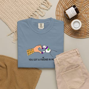Comfort colors® Toy Story Friends Graphic T-Shirts, You Got a Friend in Me heart shaped hands T-shirt image 14