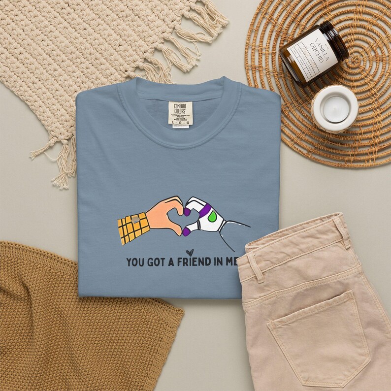 Comfort colors® Toy Story Friends Graphic T-Shirts, You Got a Friend in Me heart shaped hands T-shirt image 14