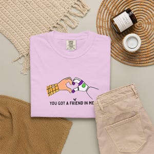 Comfort colors® Toy Story Friends Graphic T-Shirts, You Got a Friend in Me heart shaped hands T-shirt image 19
