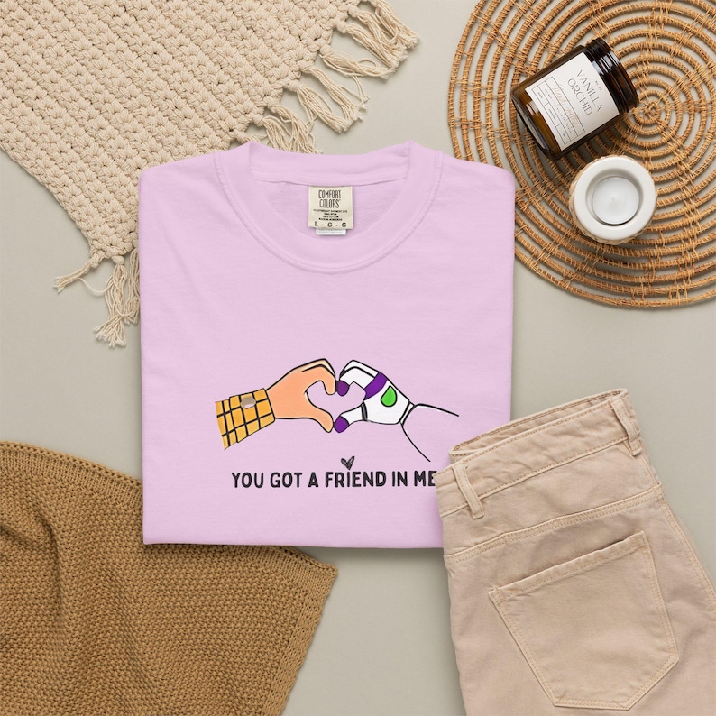 Comfort colors® Toy Story Friends Graphic T-Shirts, You Got a Friend in Me heart shaped hands T-shirt image 19