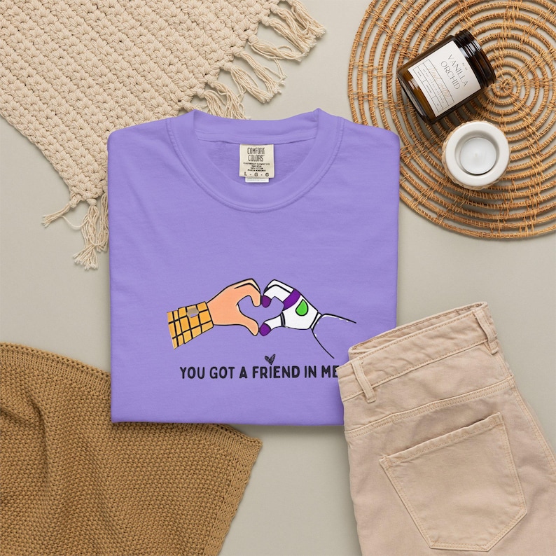 Comfort colors® Toy Story Friends Graphic T-Shirts, You Got a Friend in Me heart shaped hands T-shirt image 18