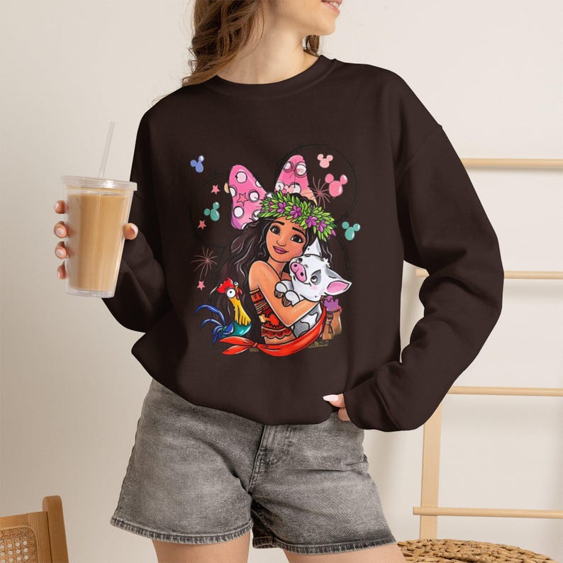 Prinsessan Vaiana och Pua Grafiskt Tryck Kortärmad T-shirt & Sweatshirt bild 11