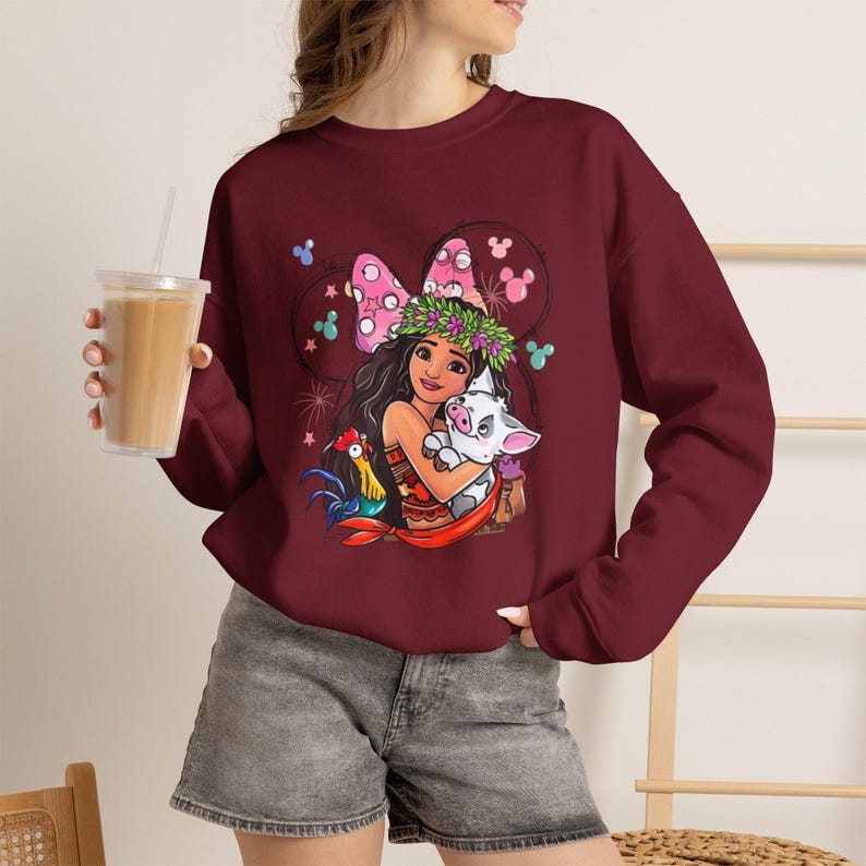 Prinsessan Vaiana och Pua Grafiskt Tryck Kortärmad T-shirt & Sweatshirt bild 13