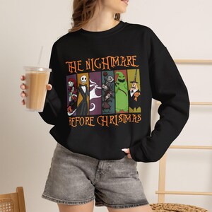 Camiseta y sudadera de Pesadilla antes de Navidad — Camiseta con estampado navideño de Jack Skellington imagen 13