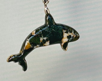 SOLD!!!! Dallasite Orca Whale Pendant