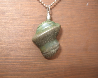 SOLD-R26 Banded Chert Rock Pendant