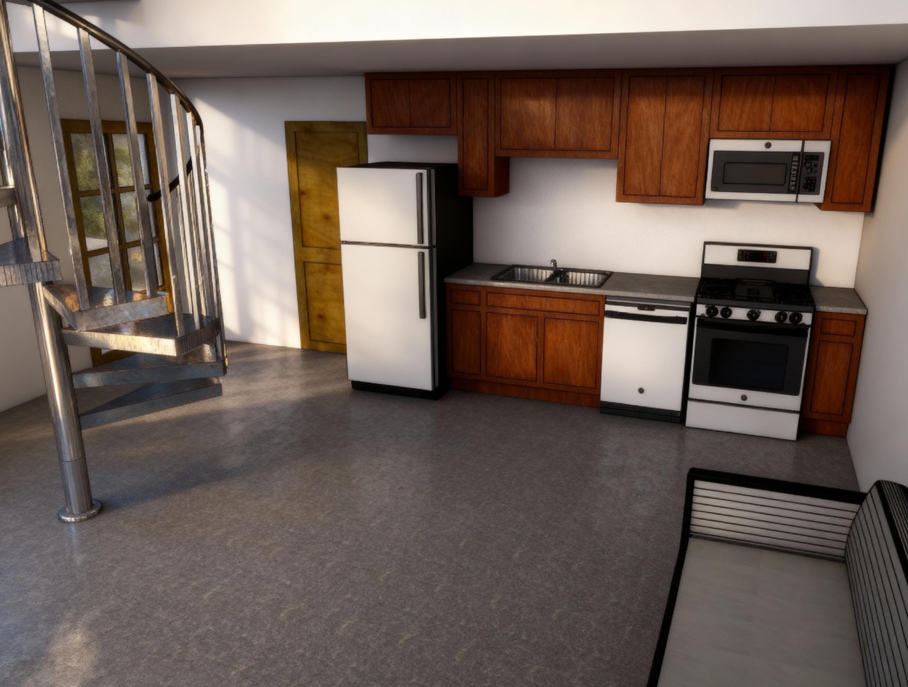 20x24 Tiny House With Bedroom Loft Plan – Modern Rustic Small House ...