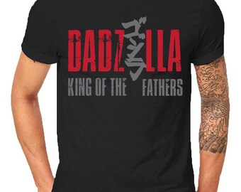 DadZilla King of Fathers grafisk t-shirt, Godzilla-inspirerad pappatröja