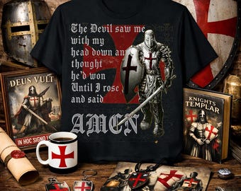Knights Templar Shirt – Warrior of Christ Graphic Tee – Faith Armor Apparel