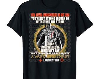Knights Templar Shirt – Medieval Crusader T-Shirt, Christian Warrior Knight, Gothic Religious Deus Vult History