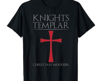 Knights Templar Shirt – Medieval Crusader T-Shirt, Christian Warrior Knight, Gothic Religious Deus Vult History