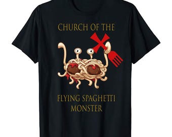 Flying Spaghetti Monster T-Shirt | Funny Atheist Graphic Tee