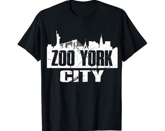 New York City Skyline-skjorta | Neon Retro NYC Graphic T-shirt