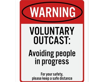 Avoiding People Sticker: Funny Introvert Gift, Laptop Decal