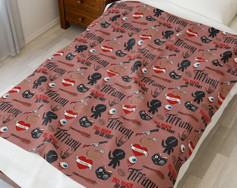 Playtime is Over Personalized Blanket - Custom Name Horror Throw Inspired by Killer Dolls