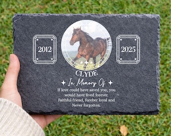 Personalized Pet Memorial Photo Stone, Custom Photo Dog Cat Memorial Plaque, Pet Grave Stone, Pet Loss Gift