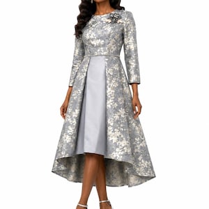 grey church dresses Silver Dress sunday church outfits for ladies