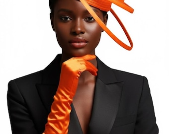 Elegant Angled Church Hat with Floral Detail