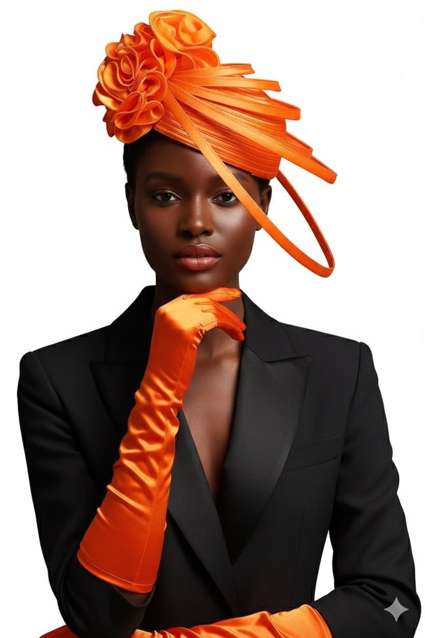 Elegant Orange Hat - Etsy display picture 2