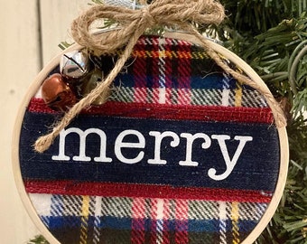 Plaid Christmas Ornament