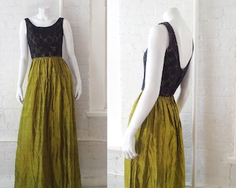 1960s Ball Gown 1960s Formal Dress Vintage Ball Gown Vintage Lace Dress 1960s Chartreuse Dress 1960s Metallic Dress 1960s Iridescent Dress