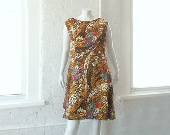 1960s Shift Dress 60s Psychedelic Dress Vintage Paisley Print Dress 1960s Mod Dress 60s Mini Dress 1960s Print Dress 1960s Dolly Dress