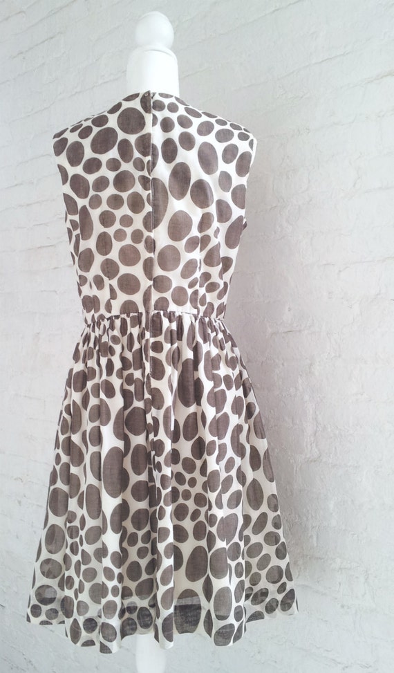 Vintage Polka Dot Dress 1960s Fit and Flare Dress… - image 3