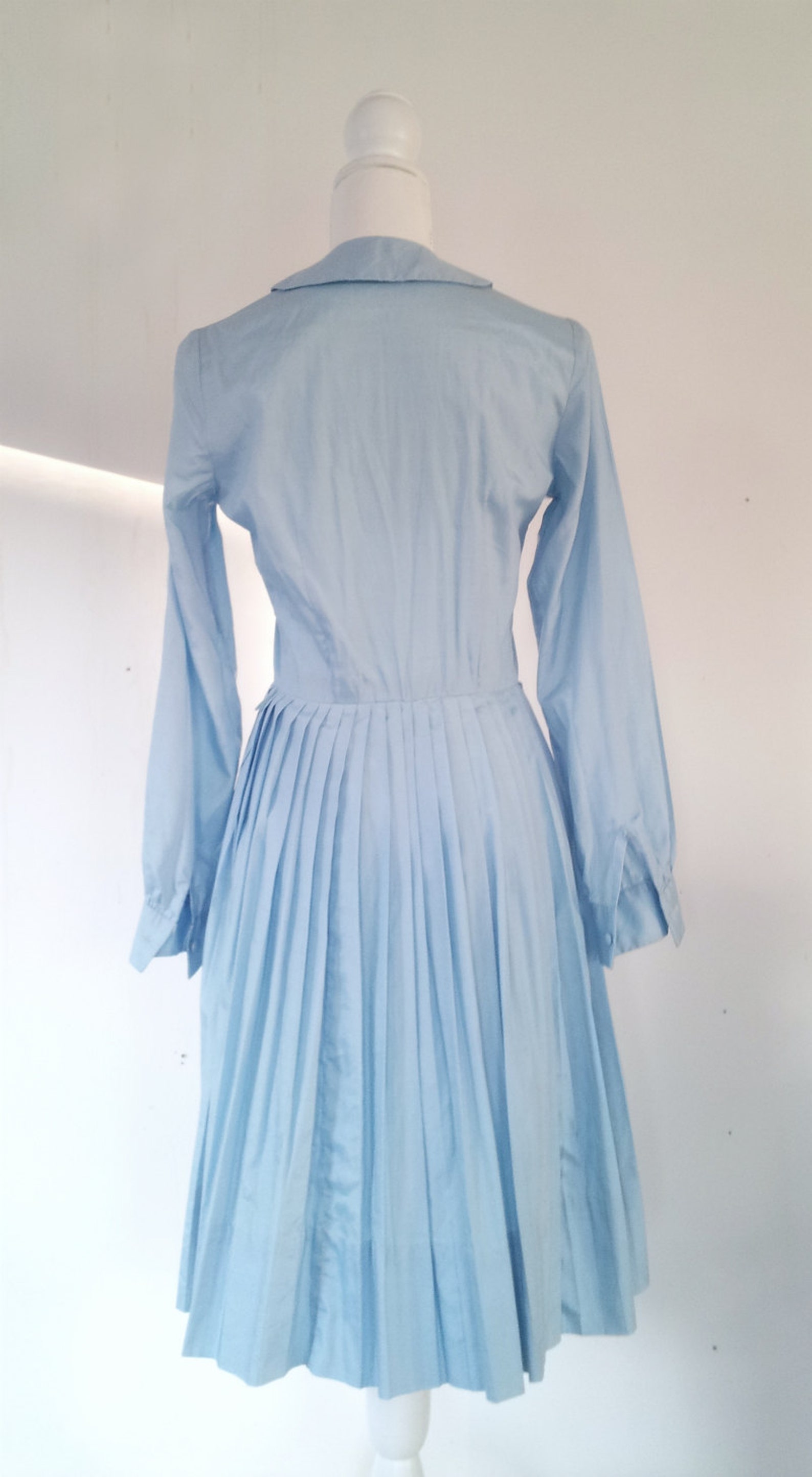 1960s Pastel Blue Cotton Lolita Day Dress 60s Vintage Small | Etsy