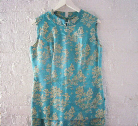 satin brocade dress