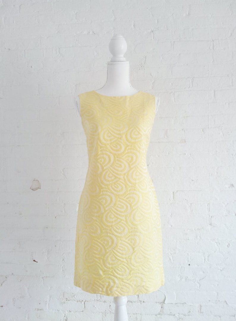 Mod 1960s Toni Todd Long Sleeve Mod Shift Dress