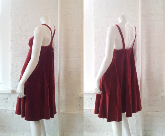 Jean Paul Gaultier Velvet Babydoll Dress 90s Vint… - image 7