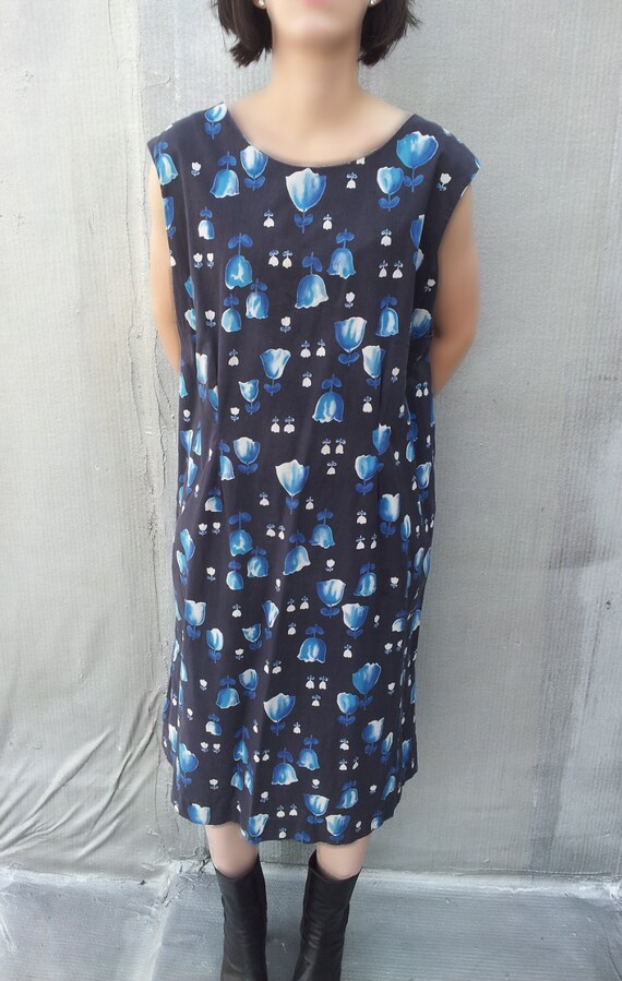 1960s Shift Dress Vintage Tulip Print Dress 60s D… - image 2